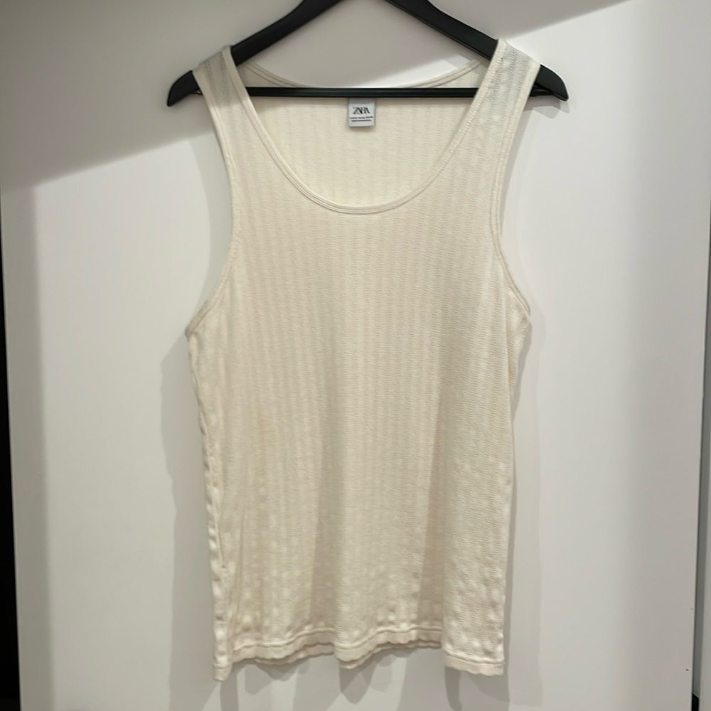 Zara Off-White Knitted Tank
